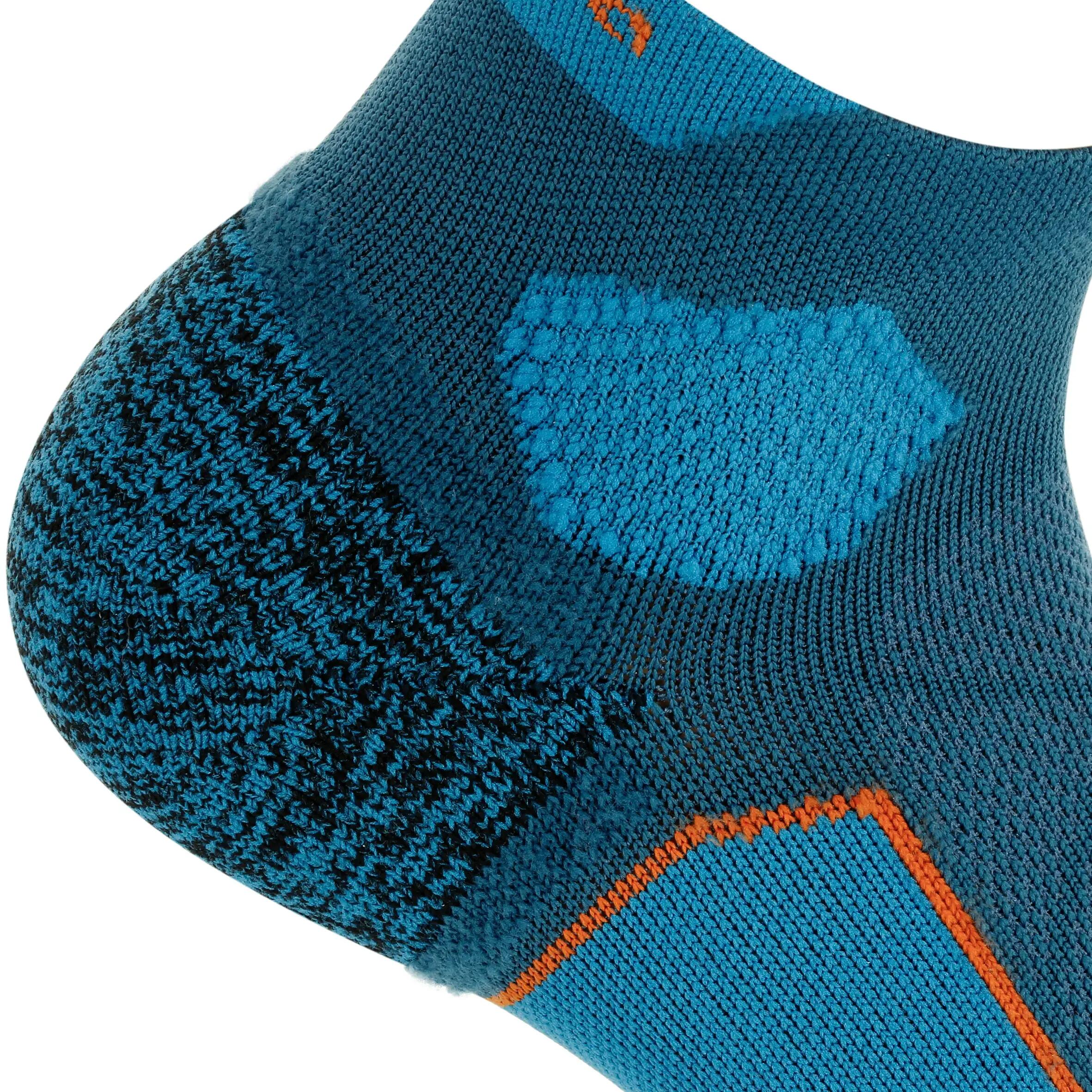 2 pairs of mountain hiking adult mid upper socks Forclaz 500 Blue 6/7