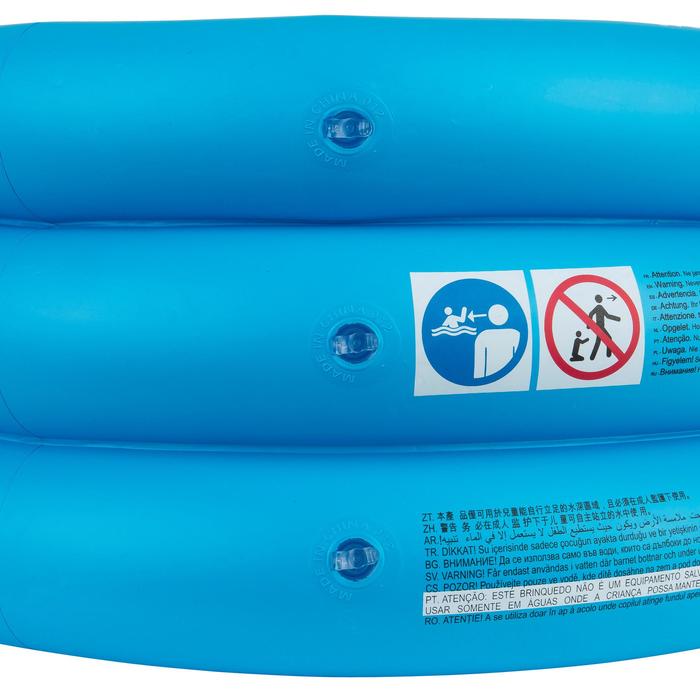 Small round inflatable paddling pool  with three chambers 