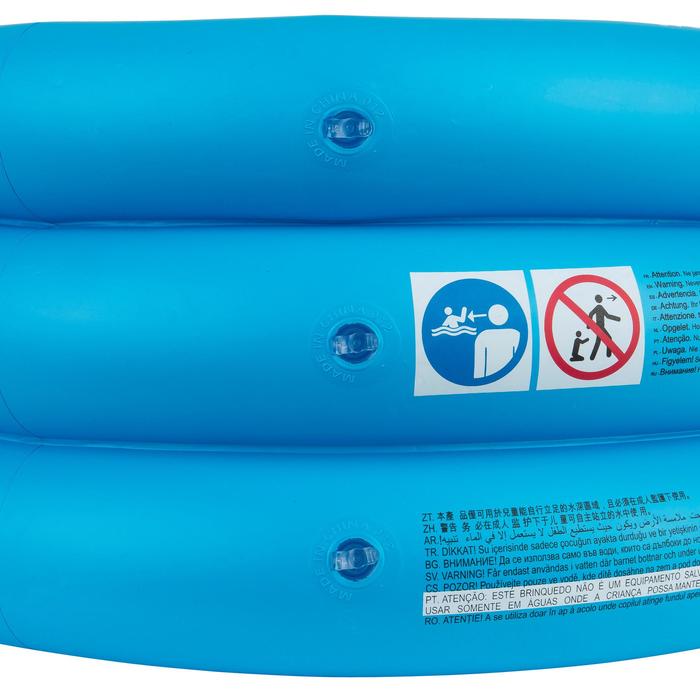 Small round inflatable paddling pool with three chambers Small round inflatable paddling pool with three chambers
