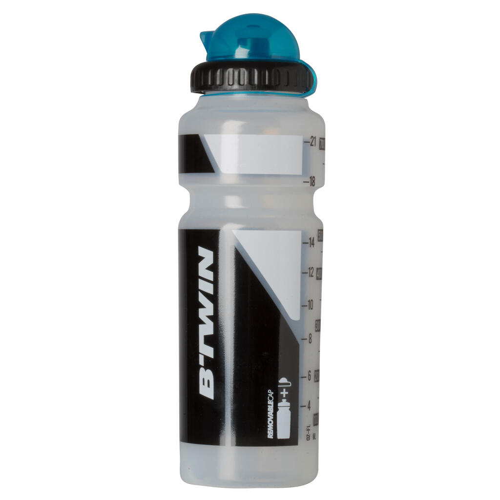 Bidon cycle 750 ml transparent avec capuchon