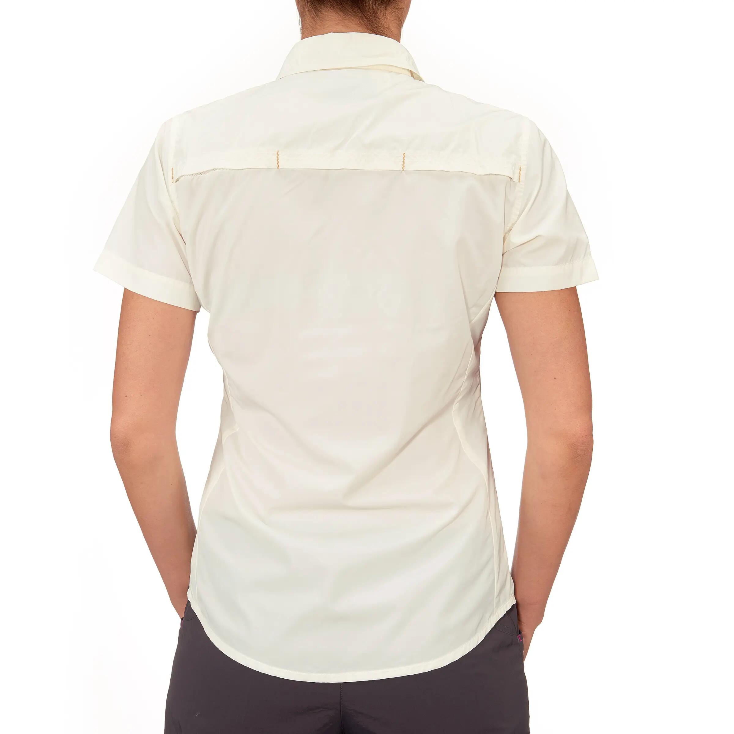 Arpenaz 900 women's short-sleeved hiking shirt - white 4/13