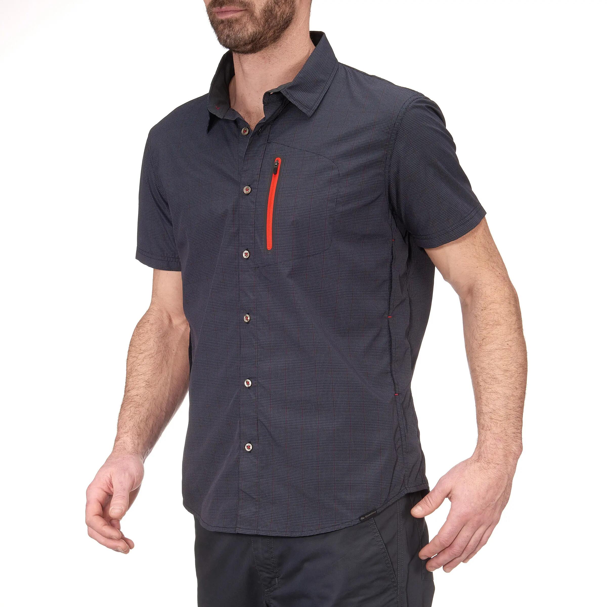 Arpenaz 500 Air Short-Sleeved Hiking Shirt - Grey 1/14