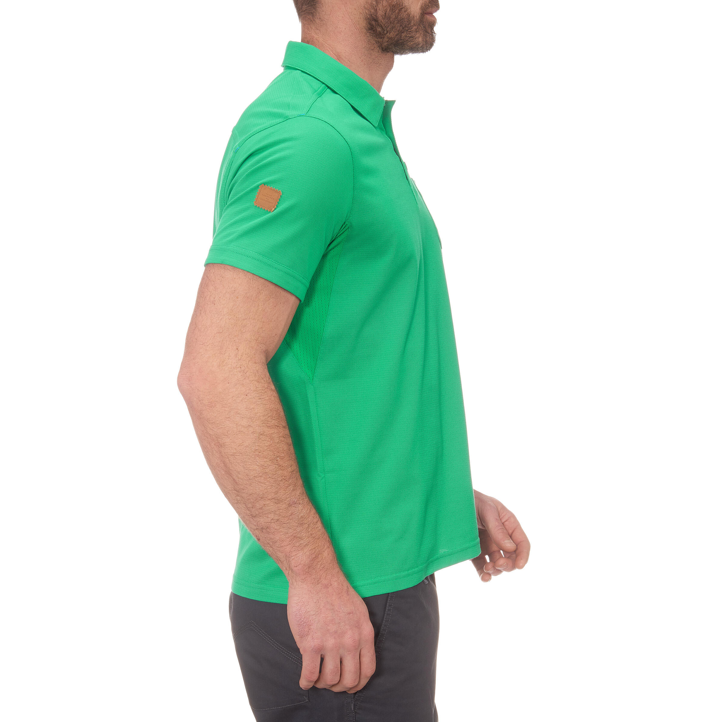 Arpenaz 500 Men's Hiking Polo Shirt - Green 3/10