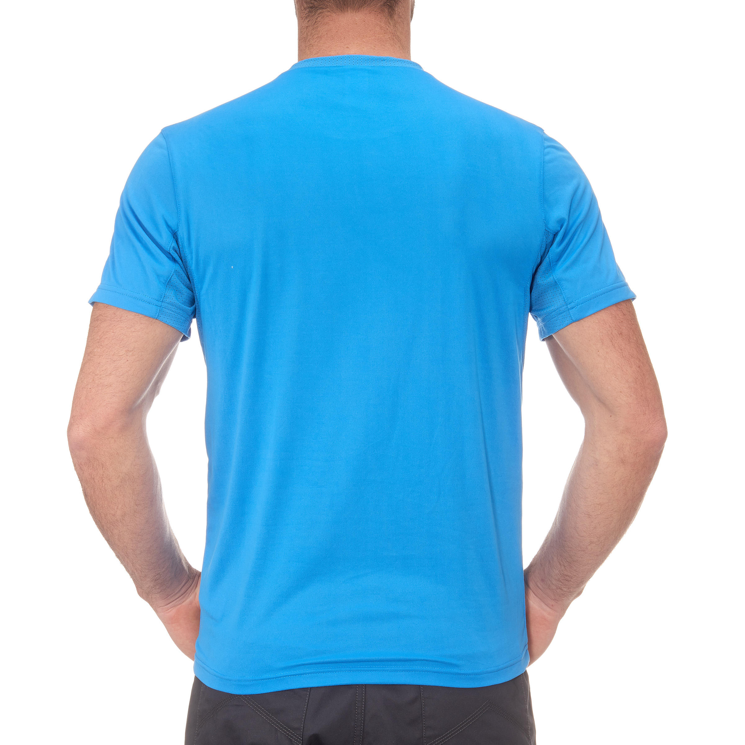 MH100 Men's Short Sleeve Mountain Hiking T-shirt - Blue 4/12