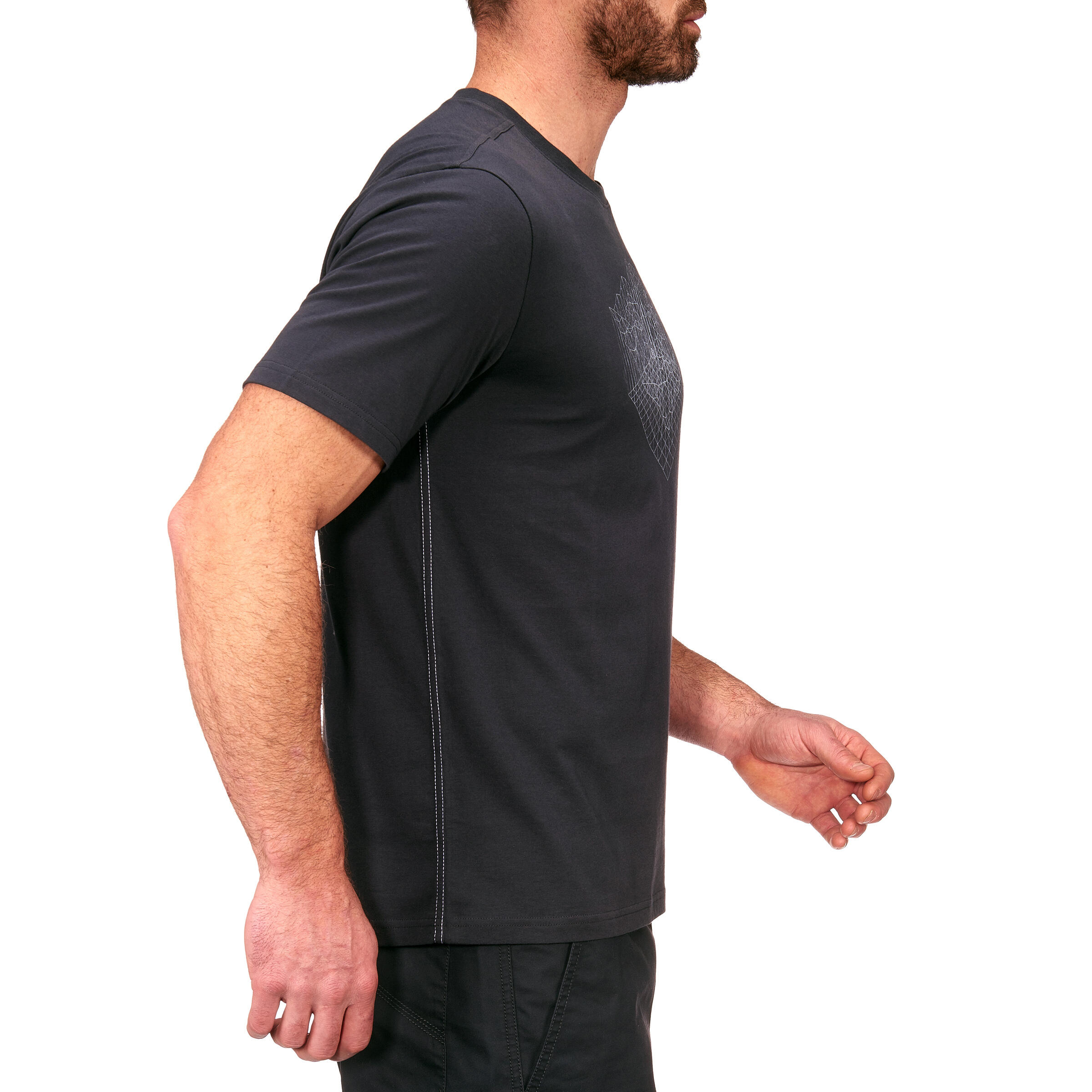 TechTIL100 Men's Short-Sleeved Hiking T-Shirt - Dark Grey 3/10