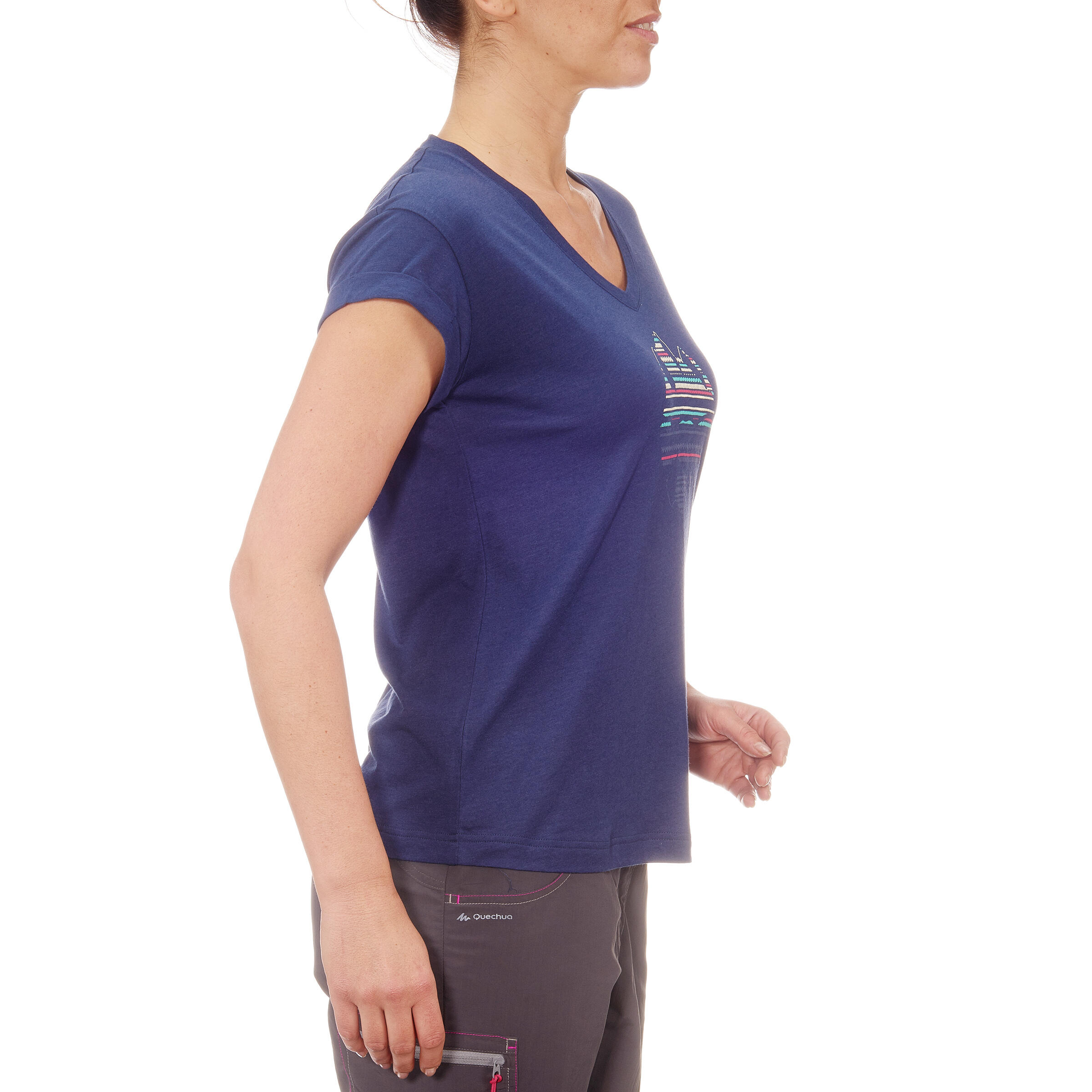 Women's Arpenaz 100 short-sleeved Hiking T-shirt Blue 3/12