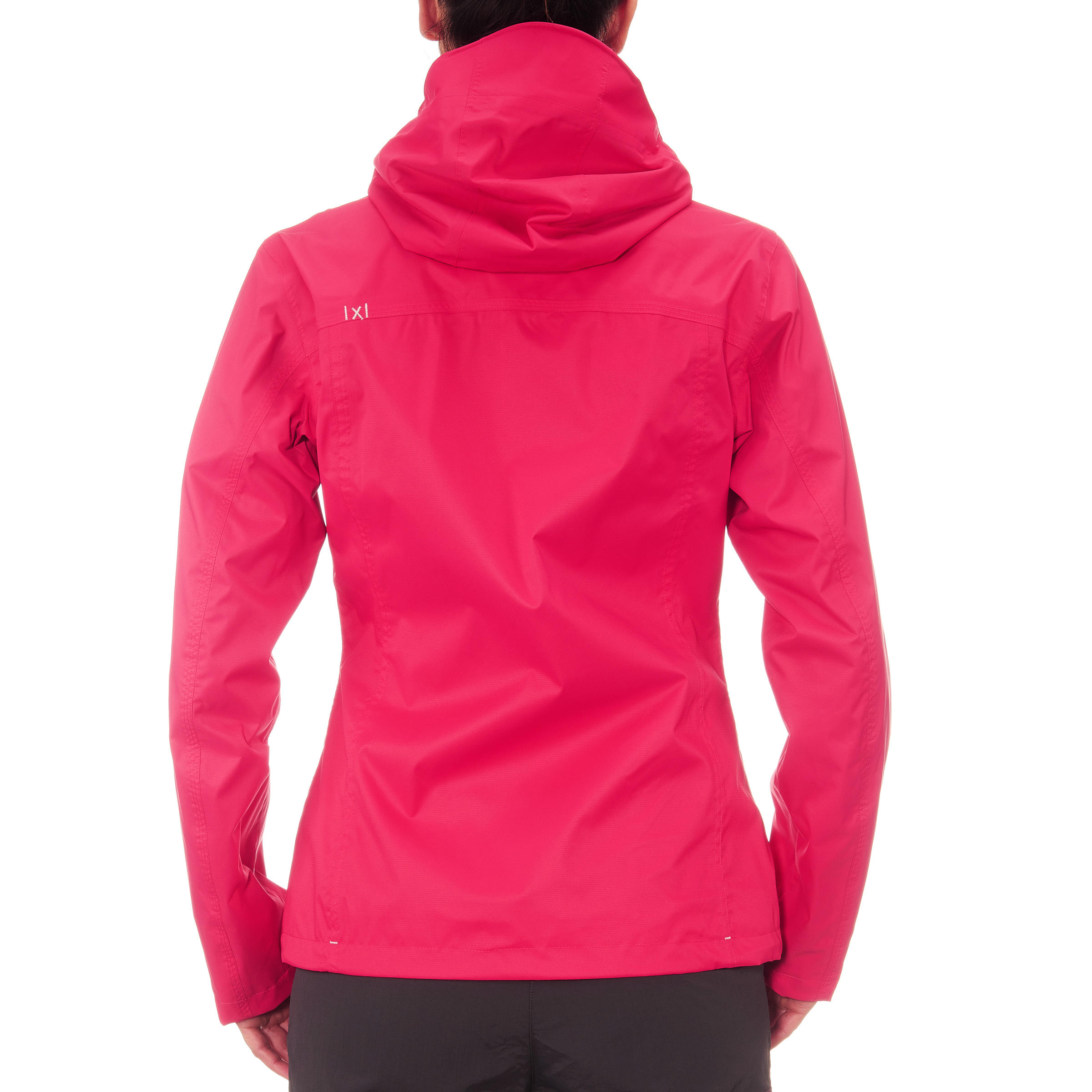 Arpenaz 300 women's waterproof walking rain jacket - Raspberry pink 5/18