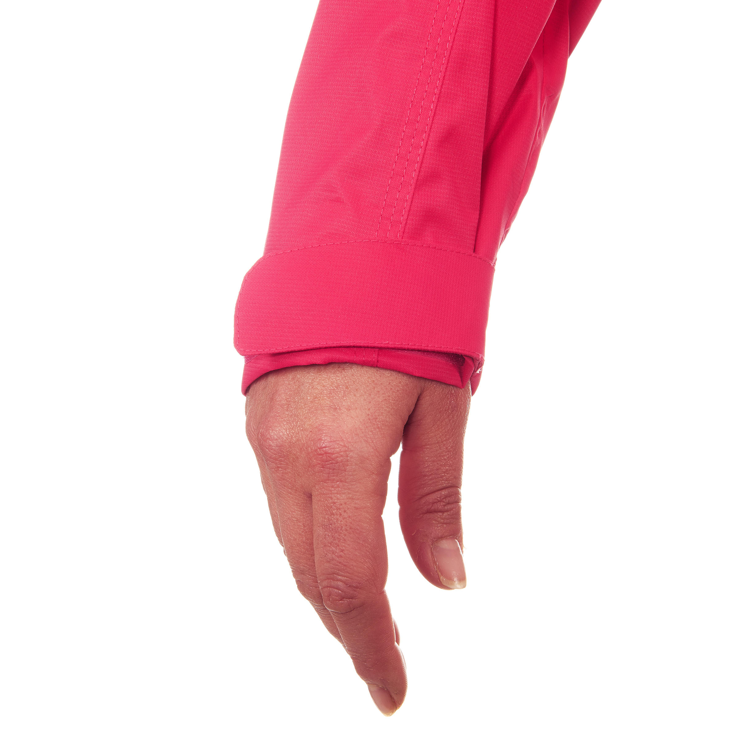 Arpenaz 300 women's waterproof walking rain jacket - Raspberry pink 11/18