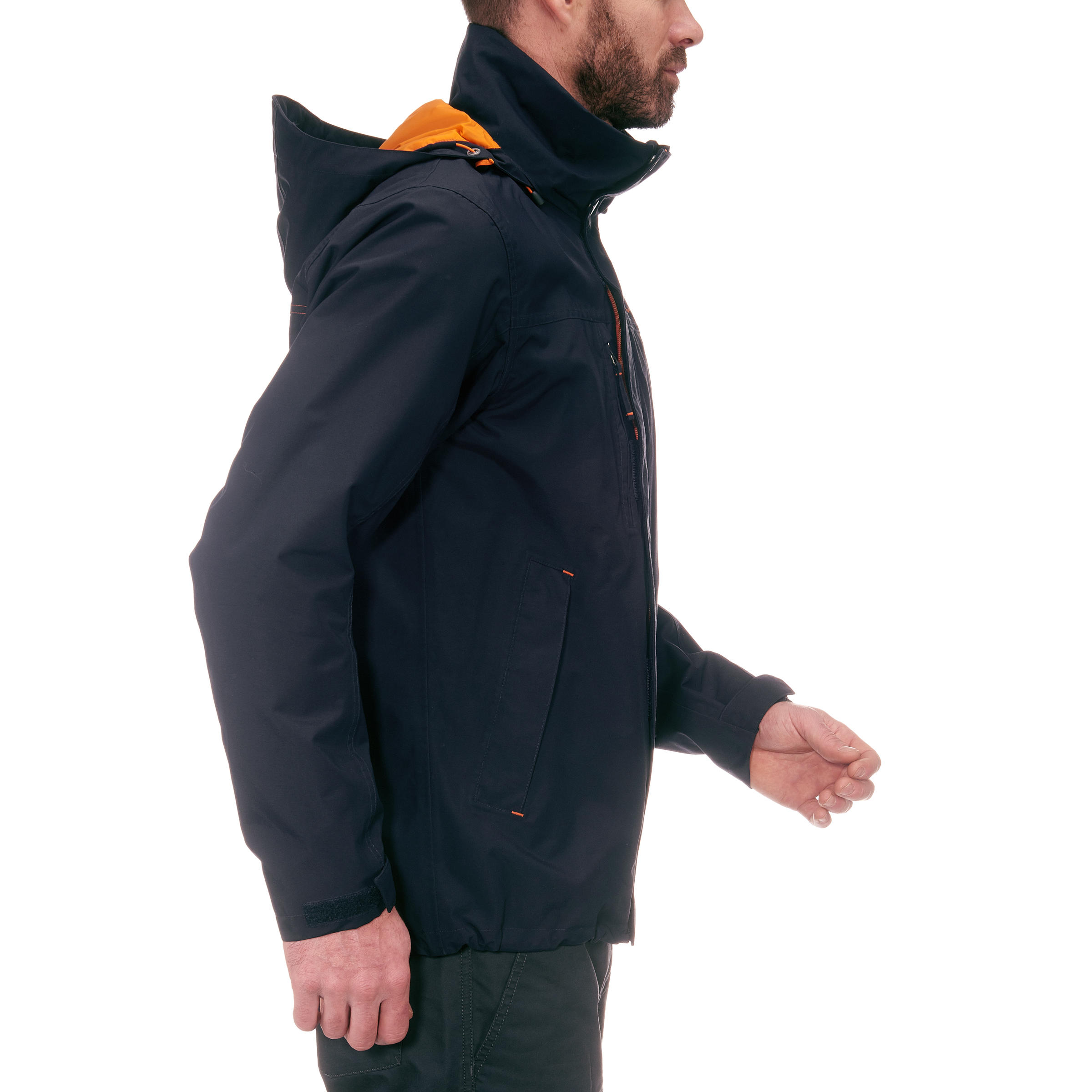 Arpenaz 300 Men's Hiking Waterproof Rain Jacket - Navy Flash 6/18