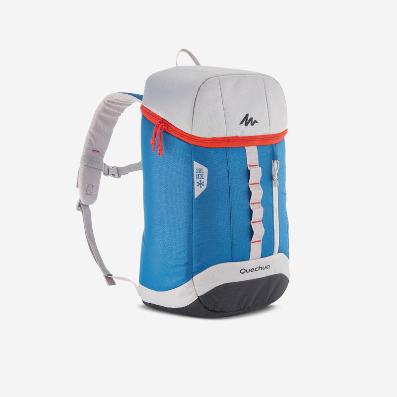 Promo Glacière portable camping et randonnée pinnacle 32 litres avec  poignée bleue chez Decathlon
