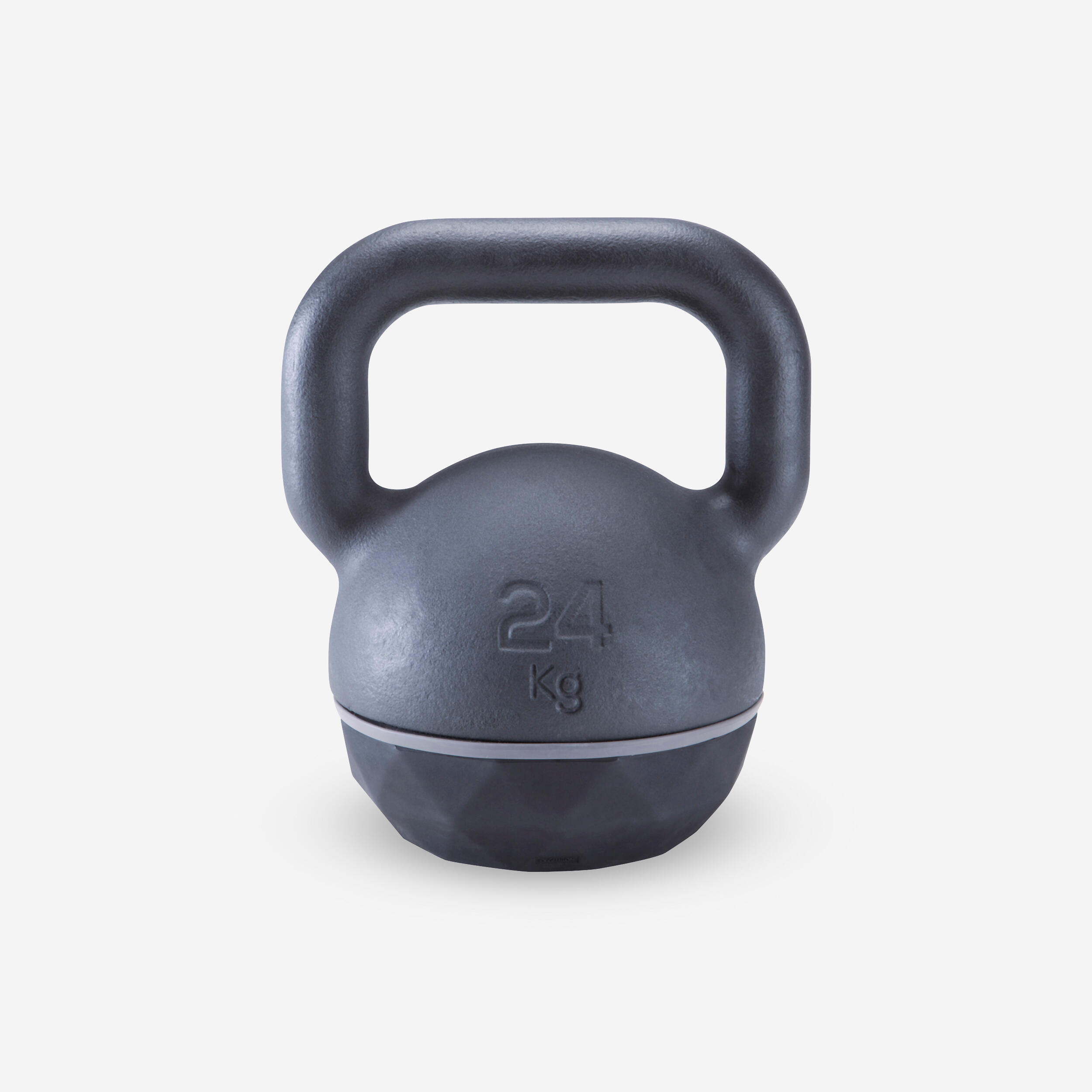 Cast Iron Kettlebell with Rubber Base 24 kg, Partially Recycled