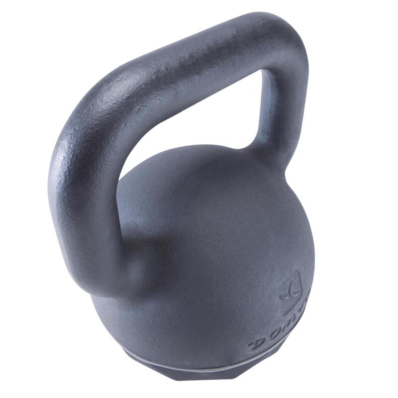 Ganteră Kettlebell din Fontă și Bază din Cauciuc - 24 kg