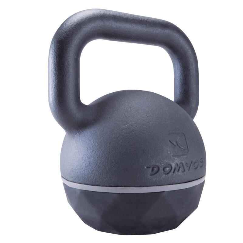 Kettlebell de musculation en fonte et base caoutchouc - 24 kg