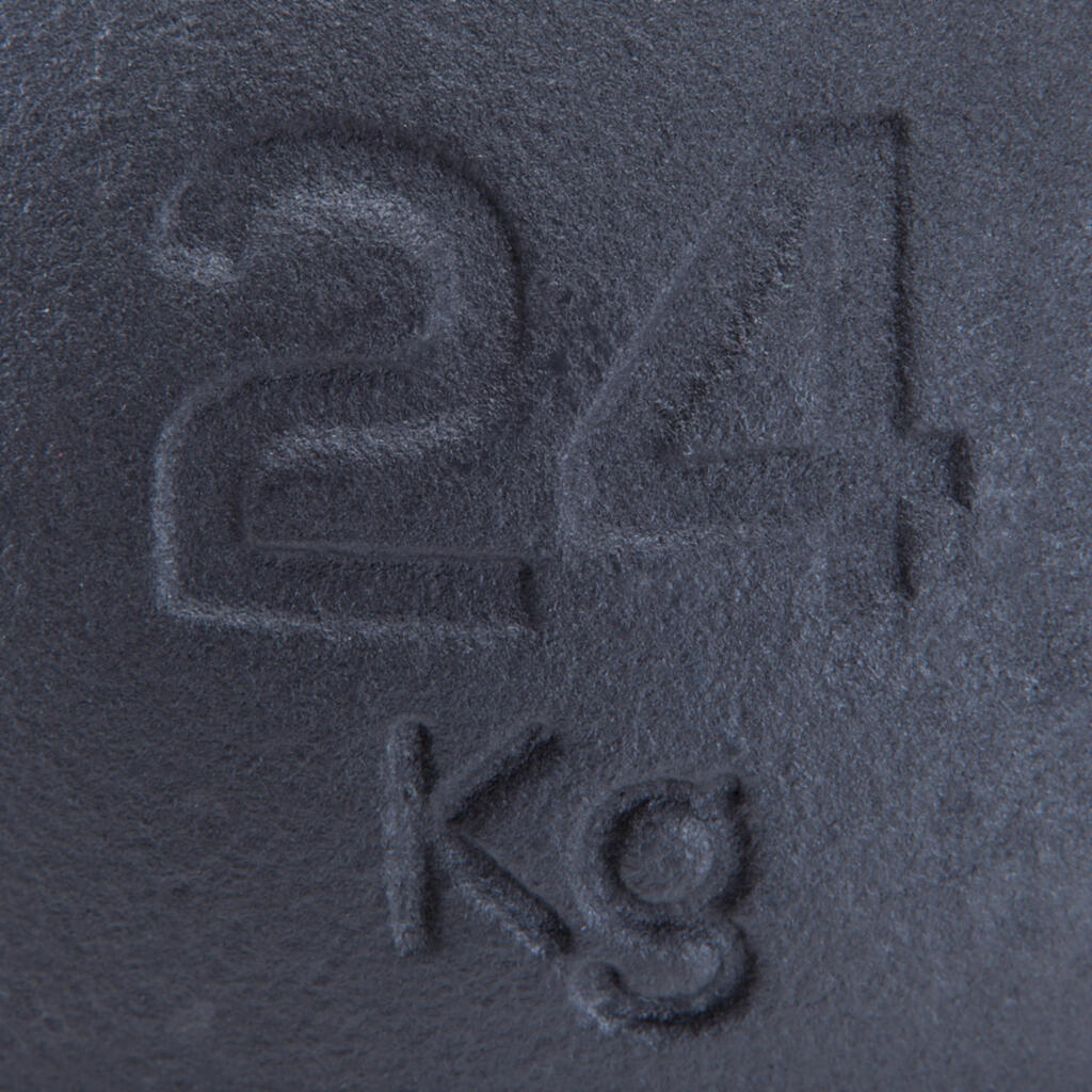 Kettlebell 24 kg liatinový s gumenou základňou