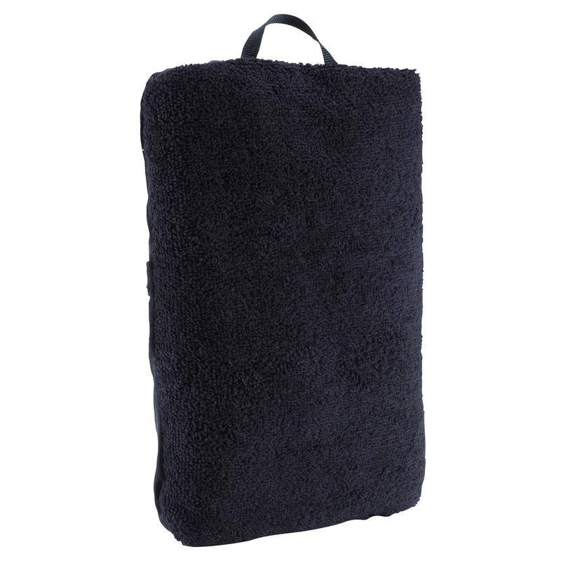 Pamuklu Fitness Havlusu Kucuk Siyah Domyos By Decathlon