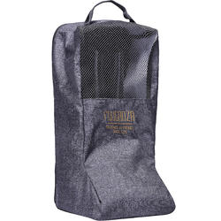 Sac à bottes équitation adulte et enfant gris chiné et camel