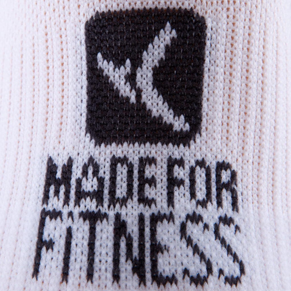 Short Fitness Cardio Training Socks Twin-Pack - White