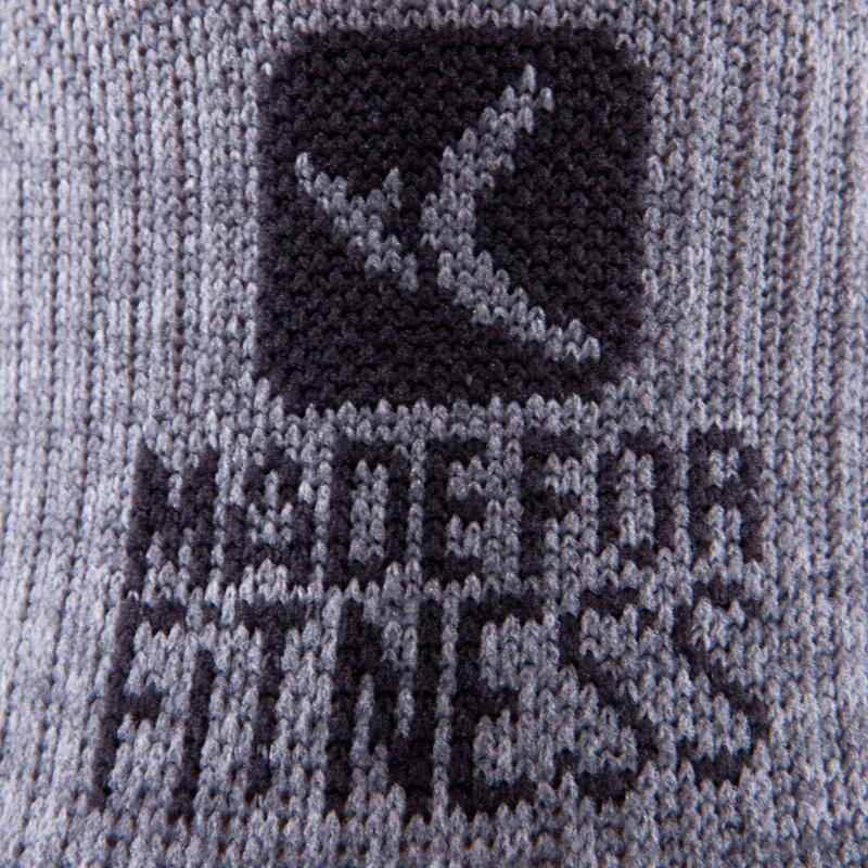 Chaussettes basses fitness cardio training x2 gris