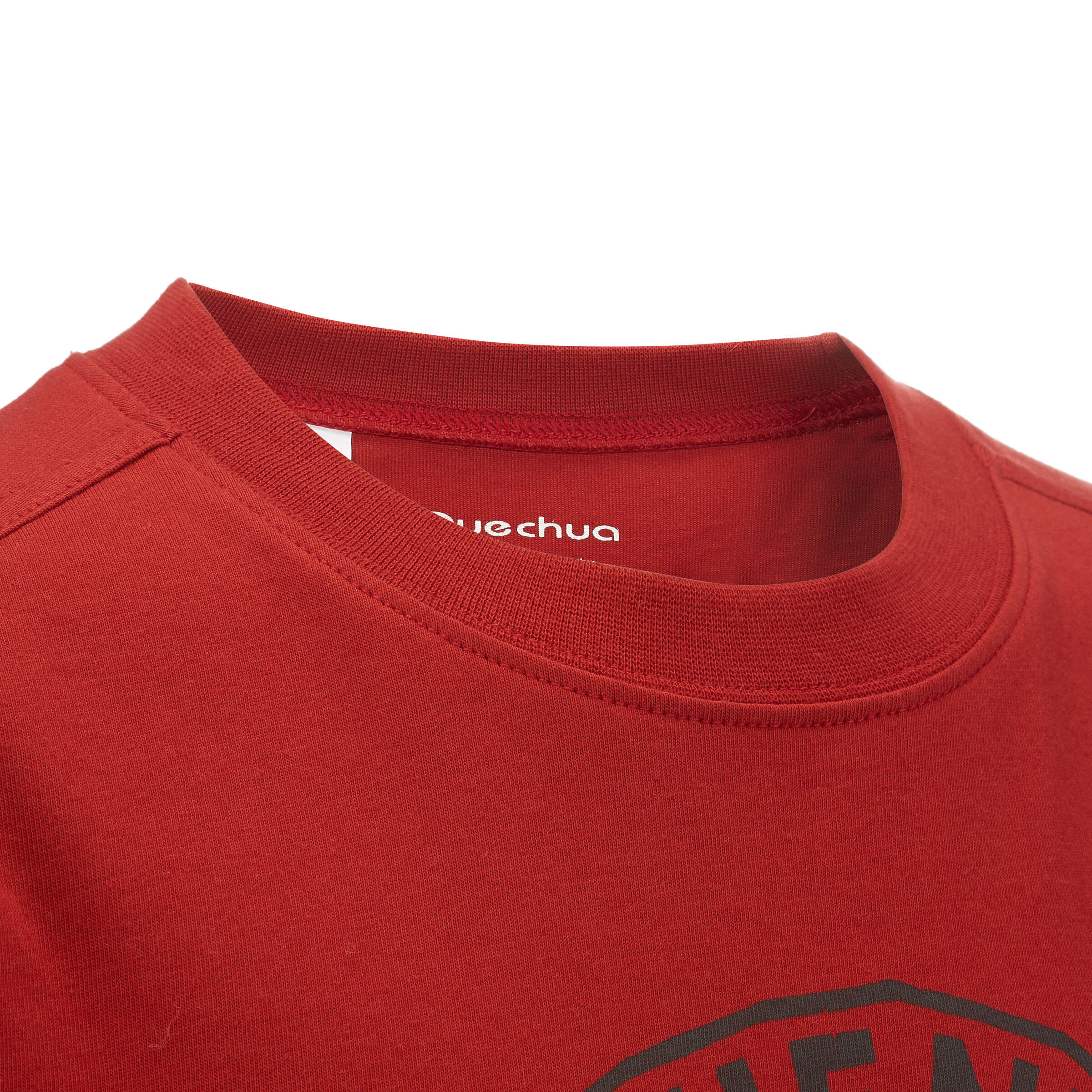 Hike 500 Boy's Hiking T-Shirt Red 8/9