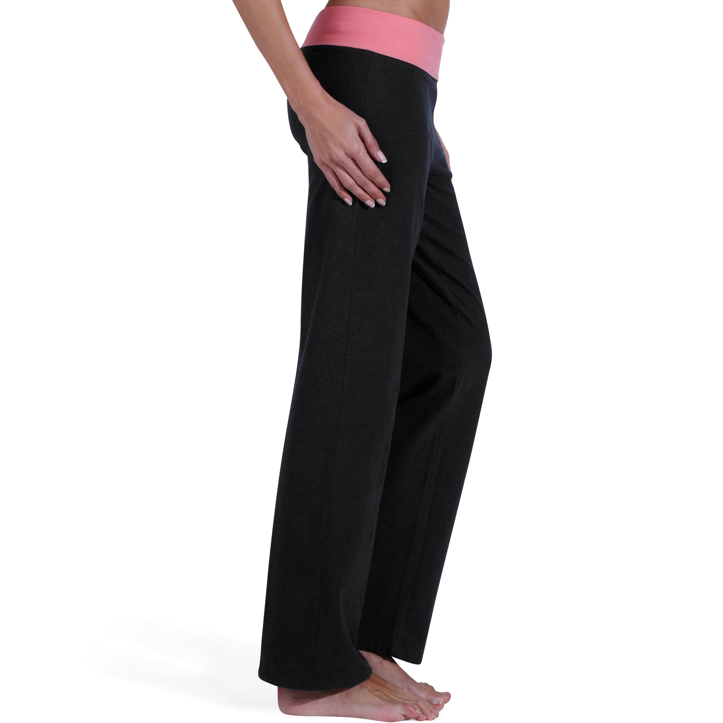 Women's Organic Cotton Gentle Yoga Bottoms - Dark Grey 10/12