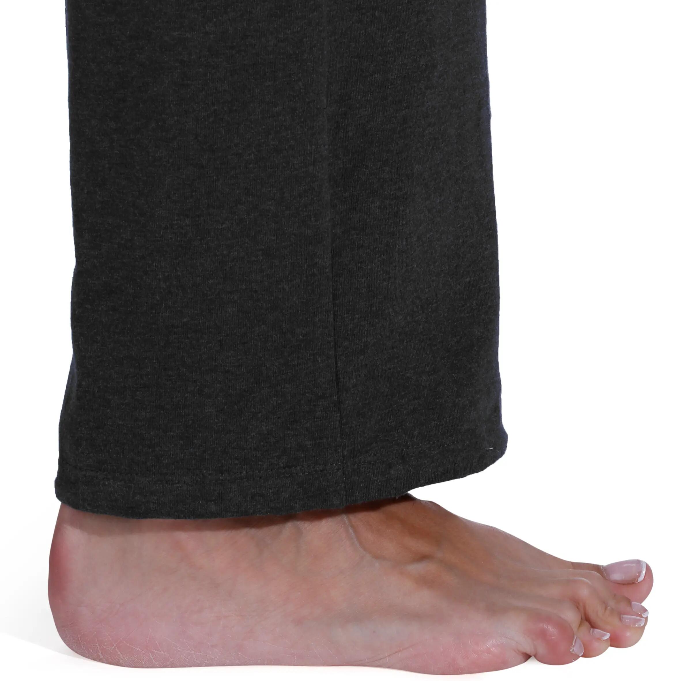 Women's Organic Cotton Gentle Yoga Bottoms - Dark Grey 4/12