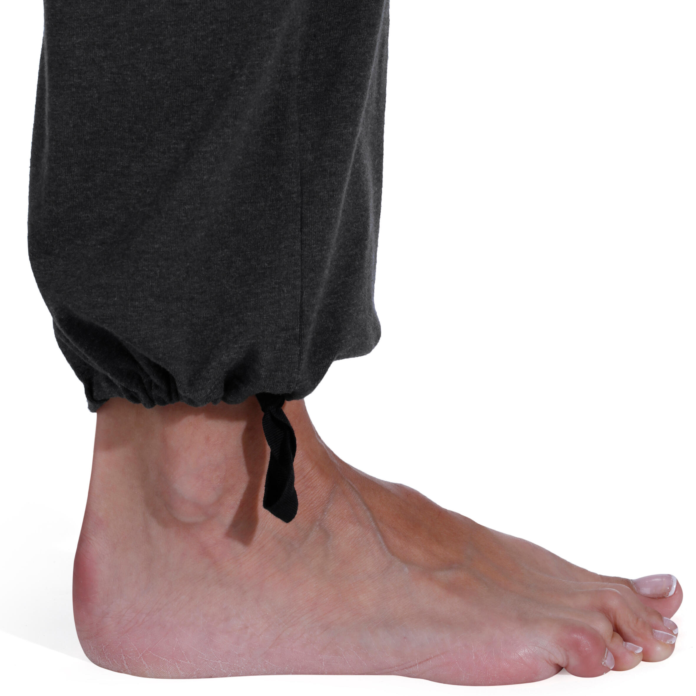 Women's Organic Cotton Gentle Yoga Bottoms - Dark Grey 3/12