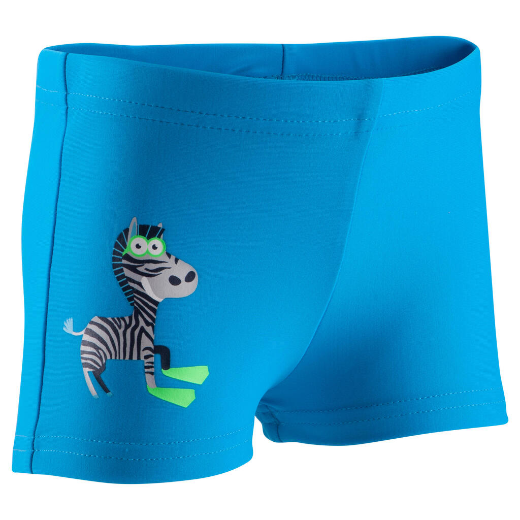 Titou baby boys' boxer-style swim shorts - zebro blue