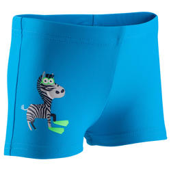Maillot de bain bébé garçon boxer titou zebro bleu