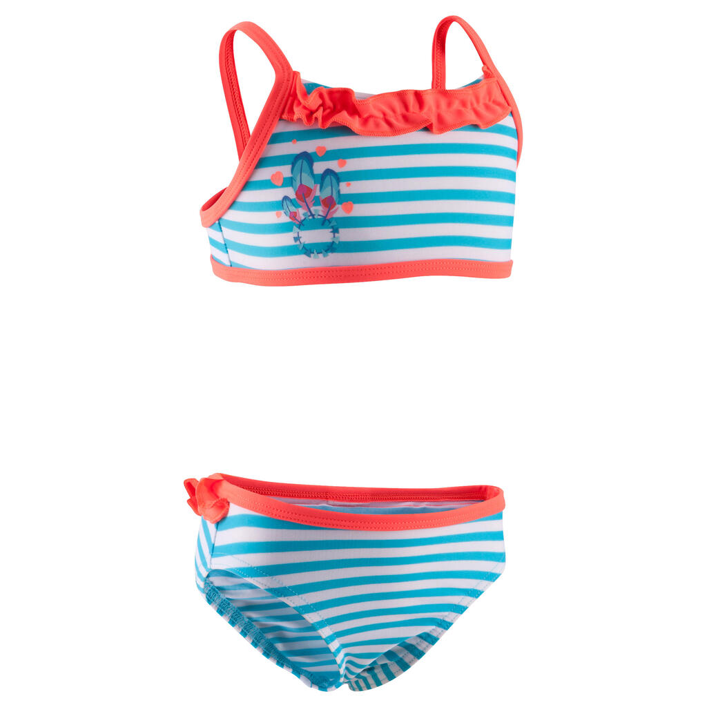 Bikini Kinder, blau gestreift mit 