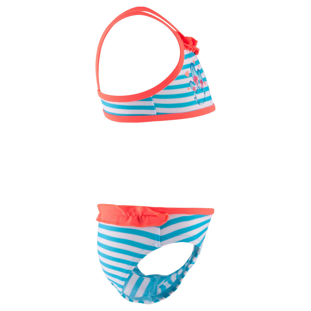 Bikini Kinder, blau gestreift mit 