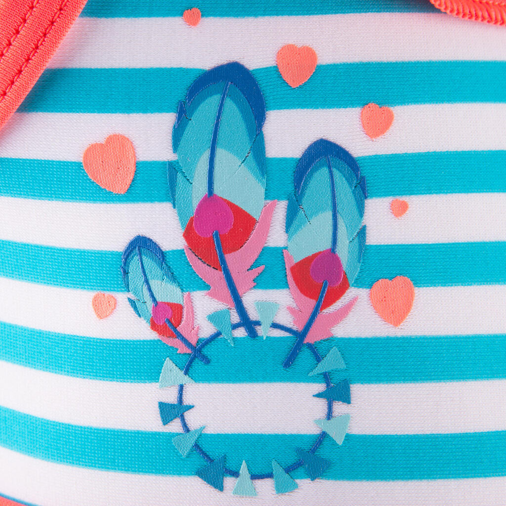 Bikini Kinder, blau gestreift mit 