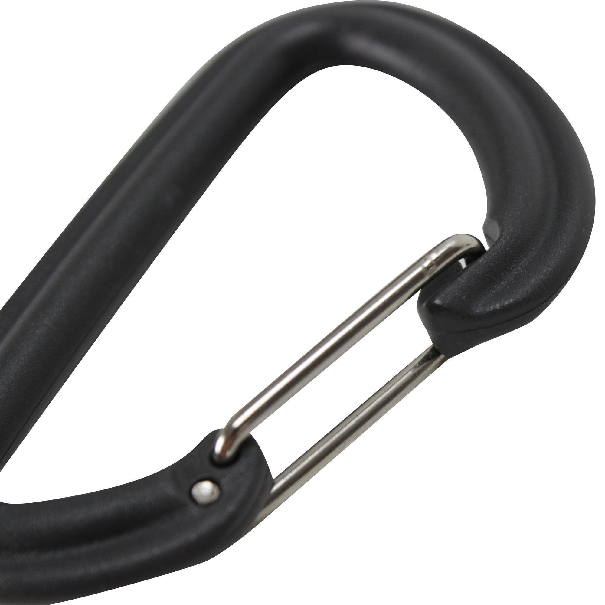 Carabiner clip for plastic hiker's camp cutlery