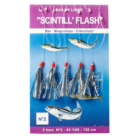 Scintll' Flash Leader 5 No. 2 Hooks Sea Fishing