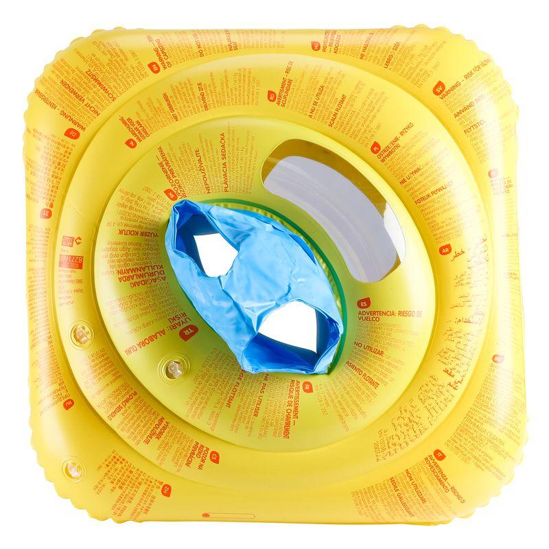 Inflatable baby seat buoy for swimming pool with porthole with handles 7-11 kg