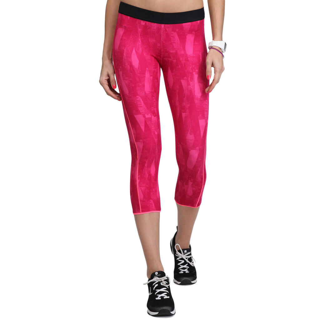 7/8-Leggings Breathe+ Damen, rosa bedruckt