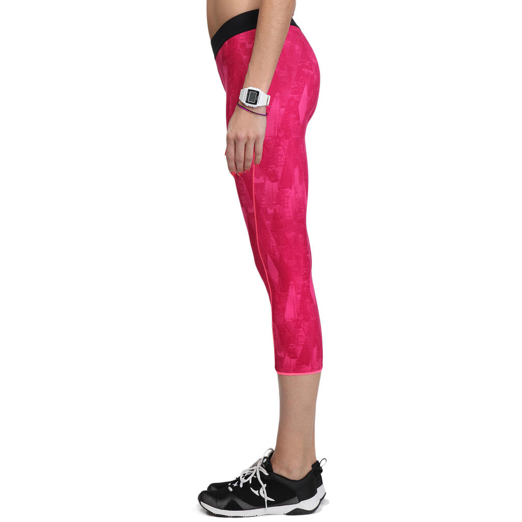 7/8-Leggings Breathe+ Damen, rosa bedruckt