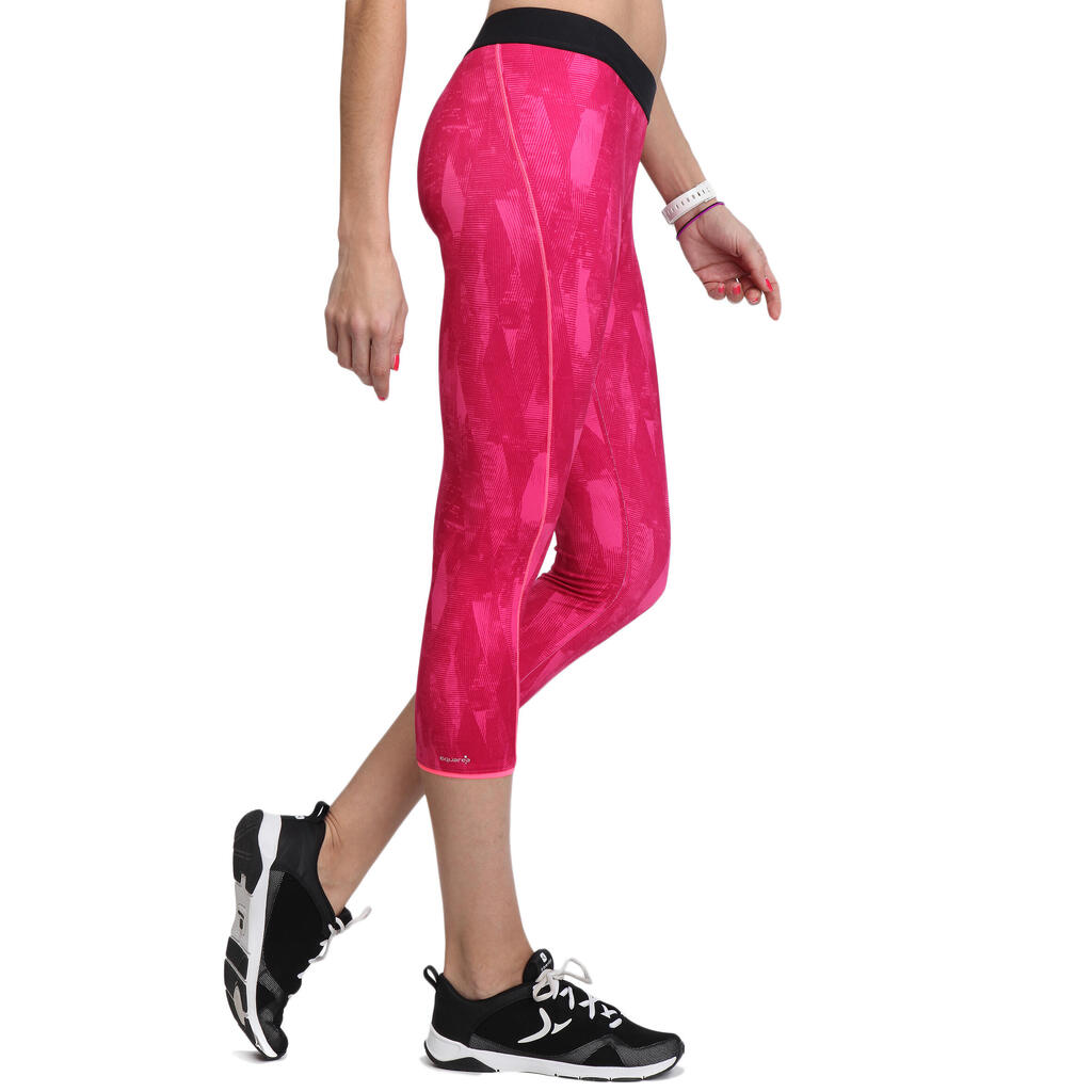 7/8-Leggings Breathe+ Damen, rosa bedruckt