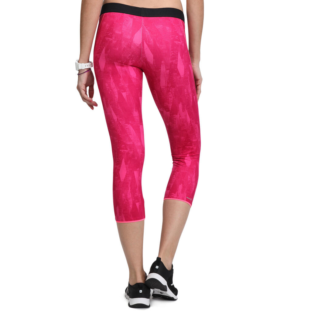 7/8-Leggings Breathe+ Damen, rosa bedruckt
