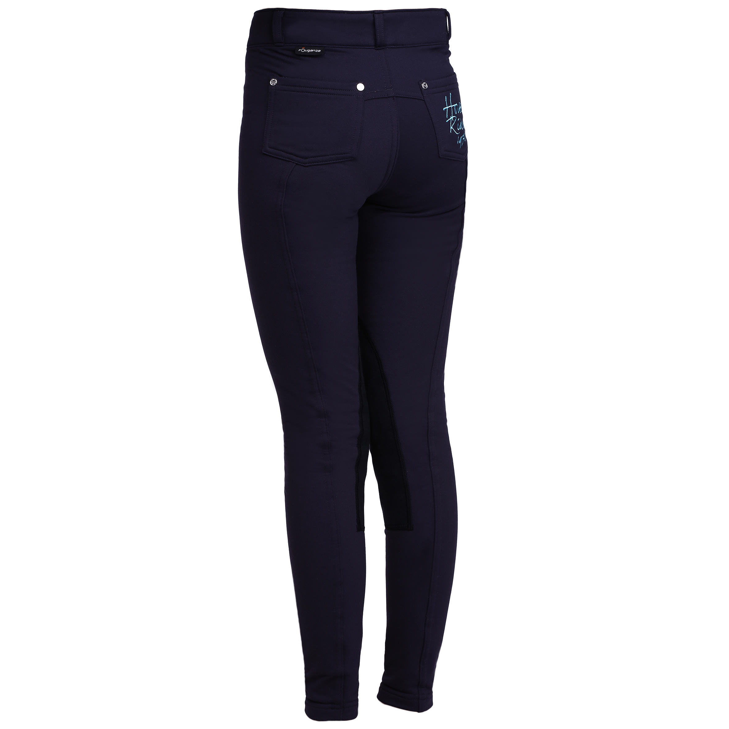 Schooling Kids' Warm Horse Riding Warm Jodhpurs - Black 2/17