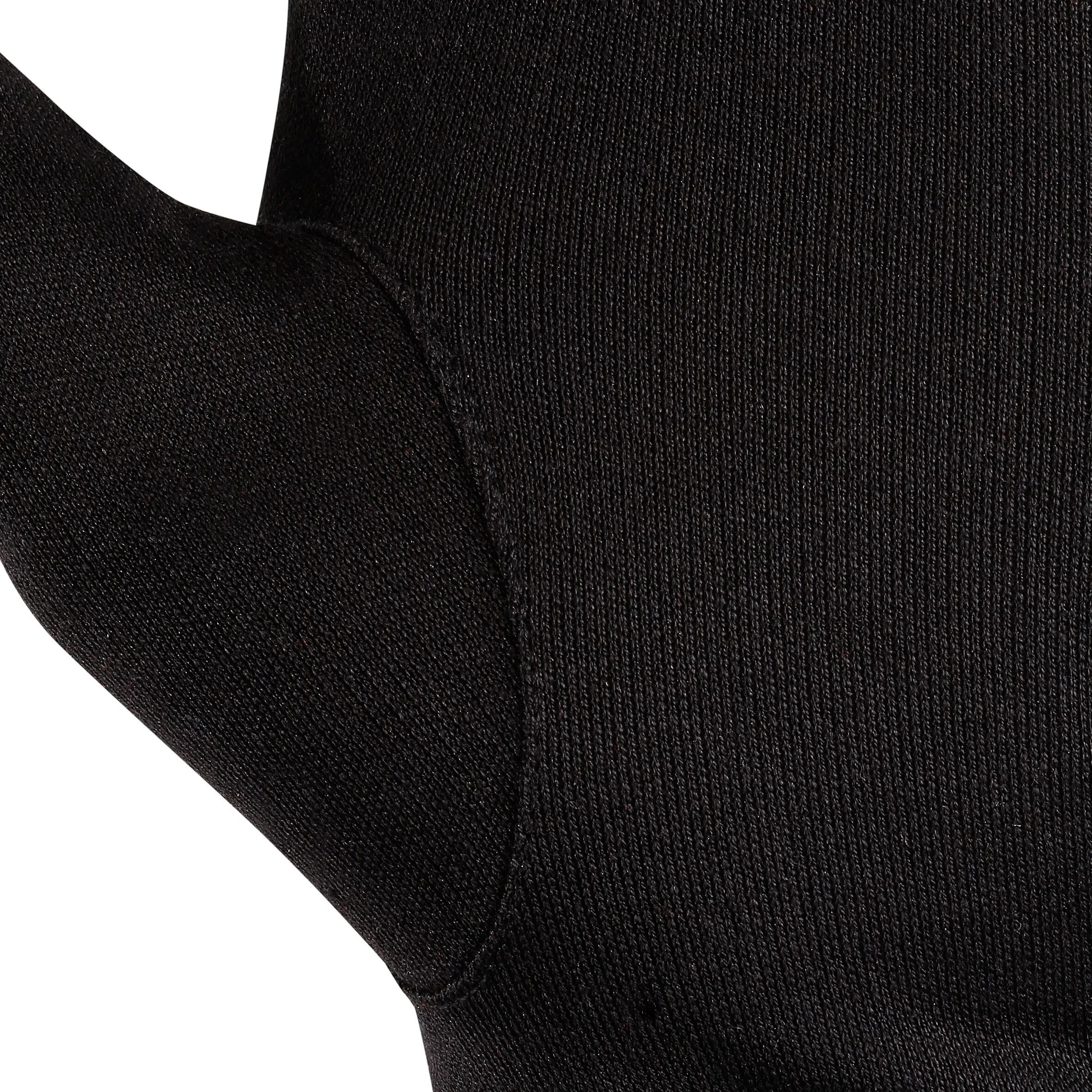 Black silk Trek 500 mountain trekking liner gloves 4/6