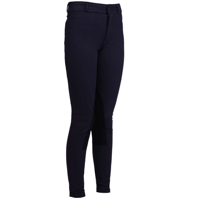FOUGANZA SCHOOLING KIDS JODHPURS WARM DARK GREY Decathlon