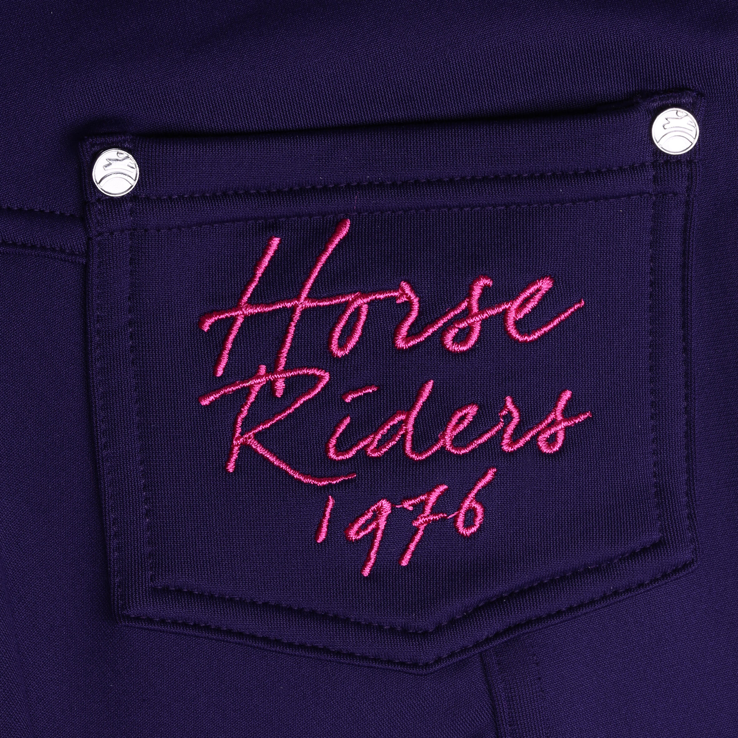 Schooling Kids' Warm Horse Riding Jodhpurs - Purple 13/18