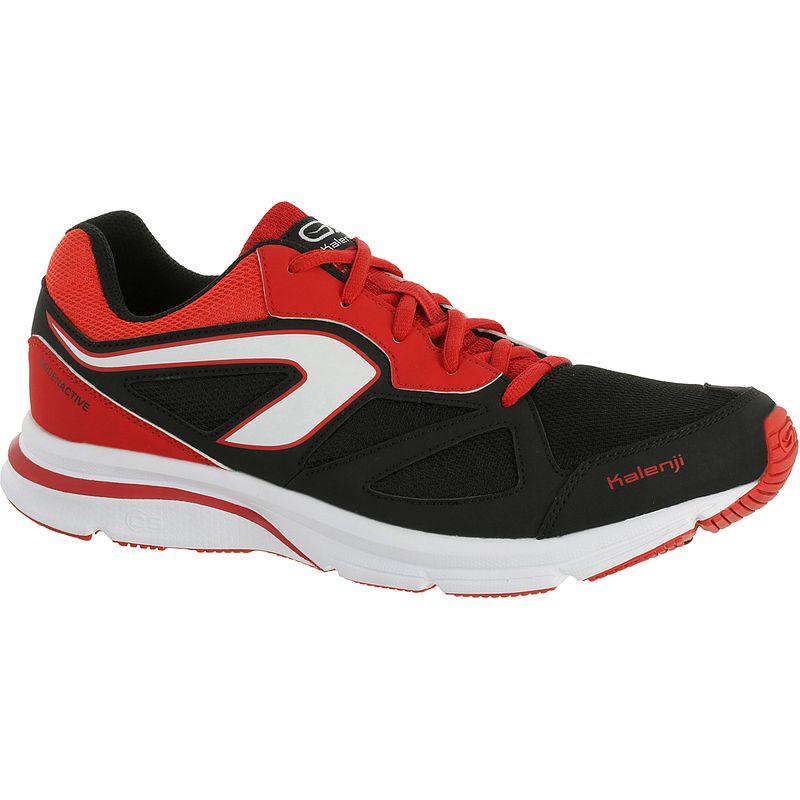 EKIDEN ACTIVE MEN'S WELLNESS RUNNING SHOES - BLACK RED - Decathlon