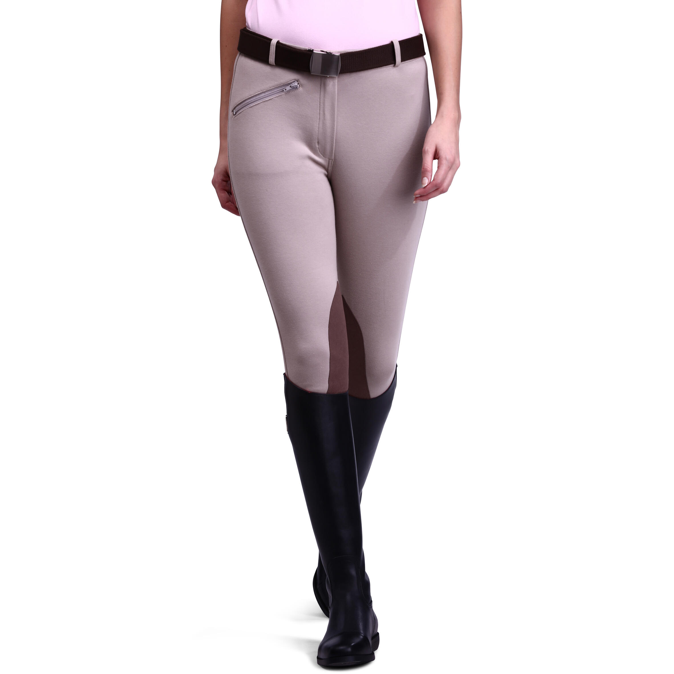 Victoria Women's Horse Riding Jodhpurs - Beige 3/16
