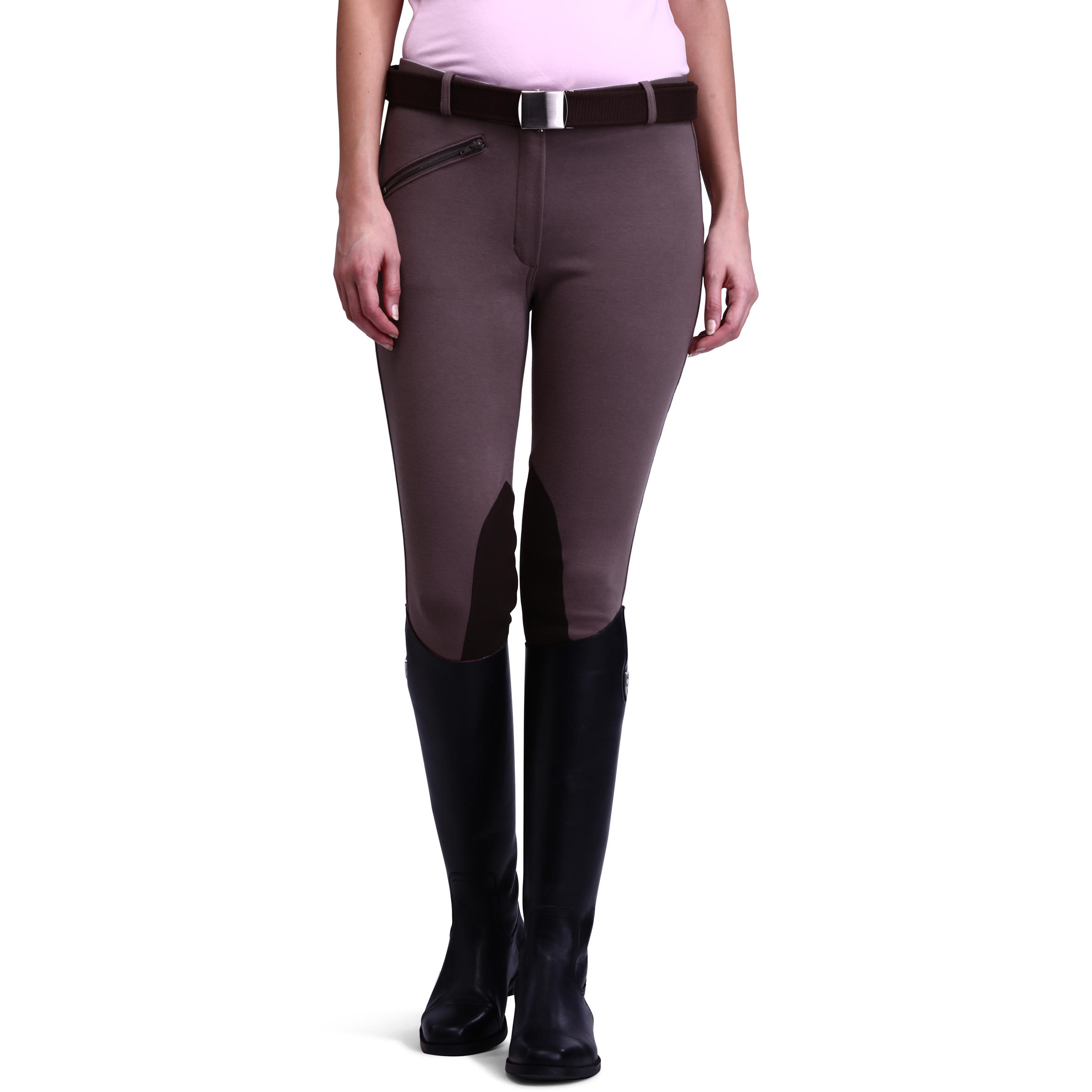 Victoria Women's Horse Riding Jodhpurs - Light Brown 2/15