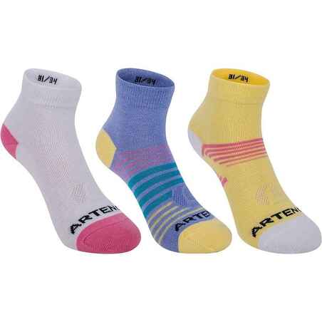RS750 Junior Mid Length Sports Socks 3-Pack - Stripes