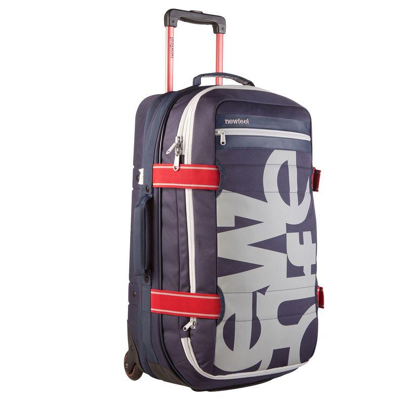 Protect 60L trolley case grey/navy/red NEWFEEL - Decathlon