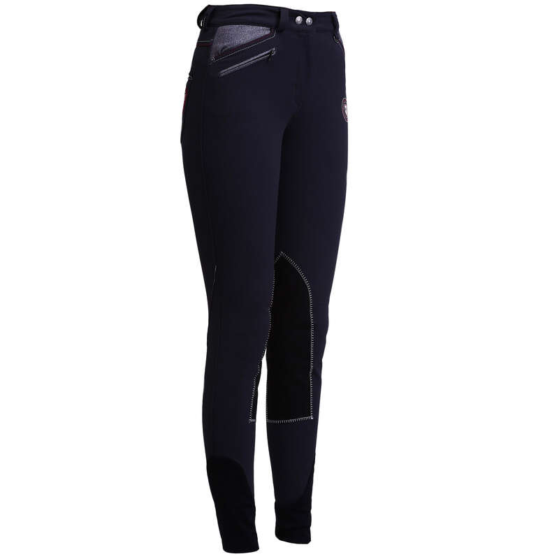 COLD WEATHER WOMAN RIDINGWEAR Horse Riding - PERF 500 WOMENS JODHPURS WARM FOUGANZA - Horse Riding Clothes