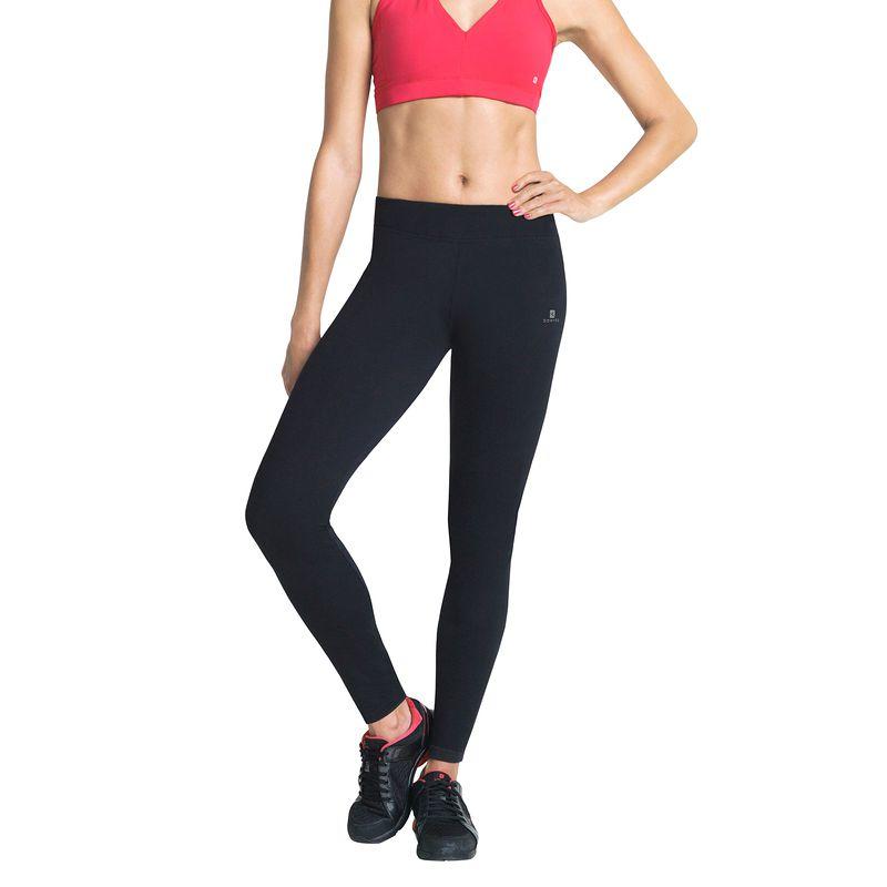 Fit+ Women's Slim-Fit Fitness Leggings - Black 1/2