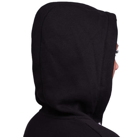 Women's Hooded Zip-Up Fitness Jacket - Black - Decathlon